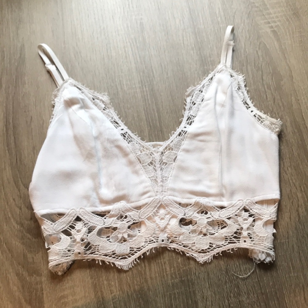 Hoity Toity white bralette. Size Small.